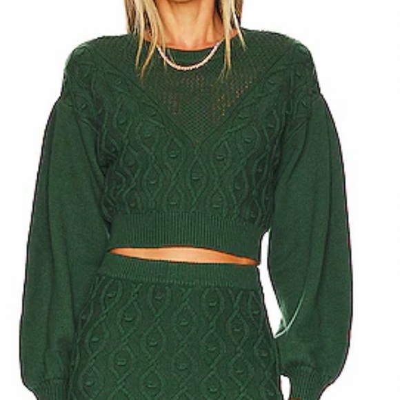Tularosa Sweaters - Tularosa Forest Green Knit Top